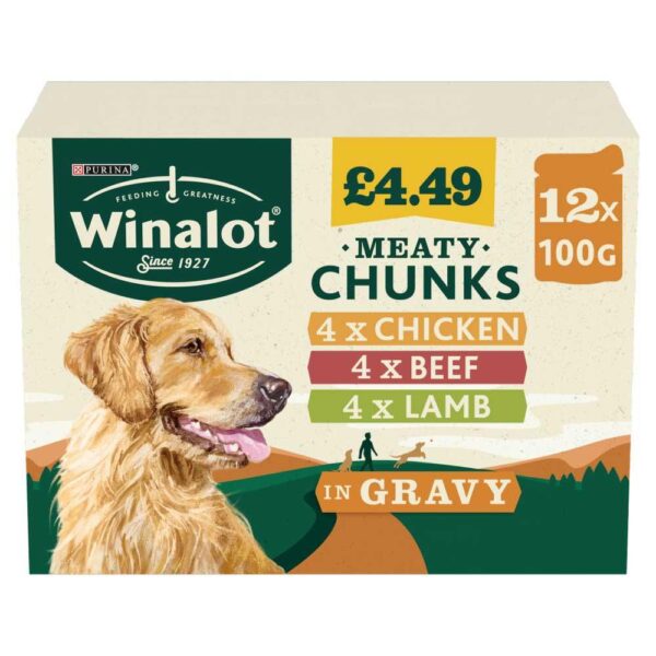 Winalot Meaty Chunks Mixed In Gravy Wet Dog Food
